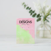 Waterverf Verf Splatter Veroorbaar beeldscherm Kaa Visitekaartje (Staand voorkant)