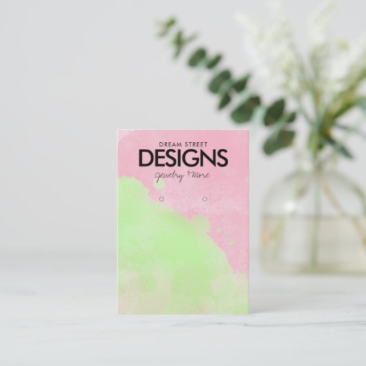 Waterverf Verf Splatter Veroorbaar beeldscherm Kaa Visitekaartje (Staand voorkant)