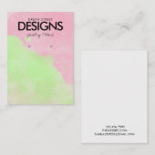 Waterverf Verf Splatter Veroorbaar beeldscherm Kaa Visitekaartje (Voorkant / Achterkant)