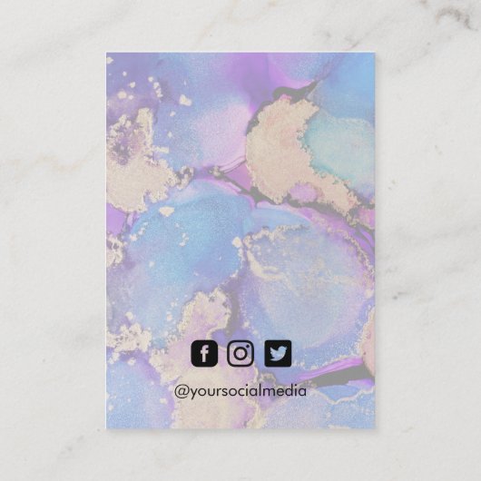 Waterverf Verf Splatter Veroorbaar beeldscherm Kaa Visitekaartje (Achterkant)