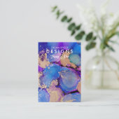 Waterverf Verf Splatter Veroorbaar beeldscherm Kaa Visitekaartje (Staand voorkant)