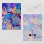 Waterverf Verf Splatter Veroorbaar beeldscherm Kaa Visitekaartje (Voorkant / Achterkant)