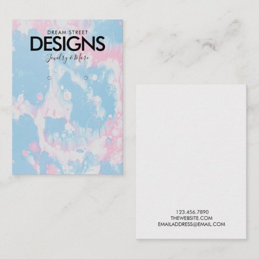 Waterverf Verf Splatter Veroorbaar beeldscherm Kaa Visitekaartje (Voorkant / Achterkant)