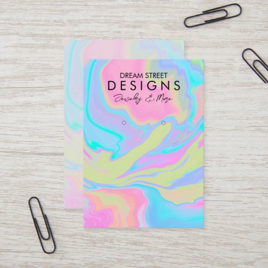 Waterverf Verf Splatter Veroorbaar beeldscherm Kaa Visitekaartje (Voorkant / Achterkant in situ)