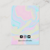 Waterverf Verf Splatter Veroorbaar beeldscherm Kaa Visitekaartje (Achterkant)