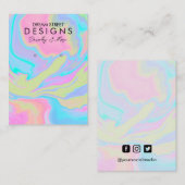 Waterverf Verf Splatter Veroorbaar beeldscherm Kaa Visitekaartje (Voorkant / Achterkant)