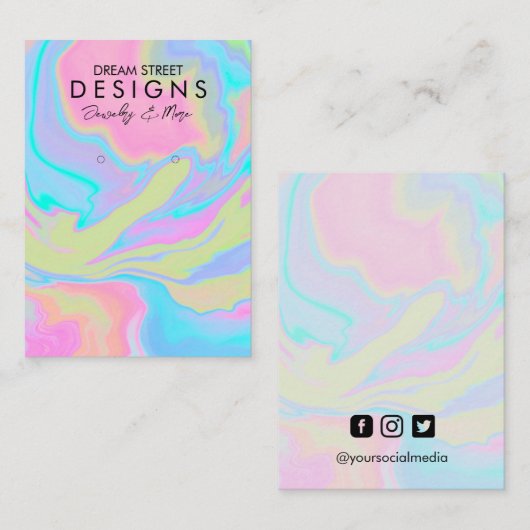 Waterverf Verf Splatter Veroorbaar beeldscherm Kaa Visitekaartje (Voorkant / Achterkant)