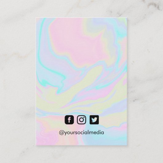 Waterverf Verf Splatter Veroorbaar beeldscherm Kaa Visitekaartje (Achterkant)