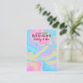 Waterverf Verf Splatter Veroorbaar beeldscherm Kaa Visitekaartje (Staand voorkant)