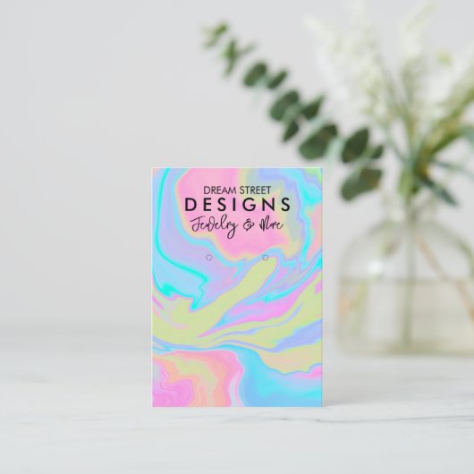 Waterverf Verf Splatter Veroorbaar beeldscherm Kaa Visitekaartje (Staand voorkant)