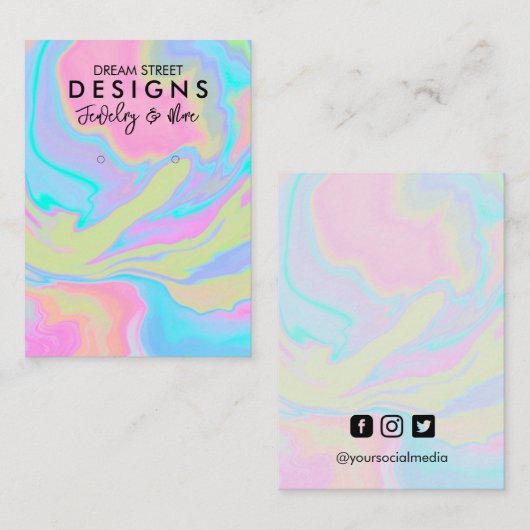 Waterverf Verf Splatter Veroorbaar beeldscherm Kaa Visitekaartje (Voorkant / Achterkant)