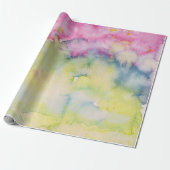 Waterverf Verf Stain Cadeaupapier (Uitgerold)