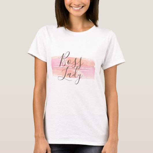 Waterverf Verf Strokes Boss Lady T-shirt (Voorkant)
