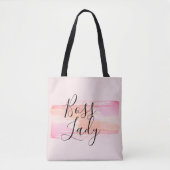 Waterverf Verf Strokes Boss Lady Tote Bag (Voorkant)