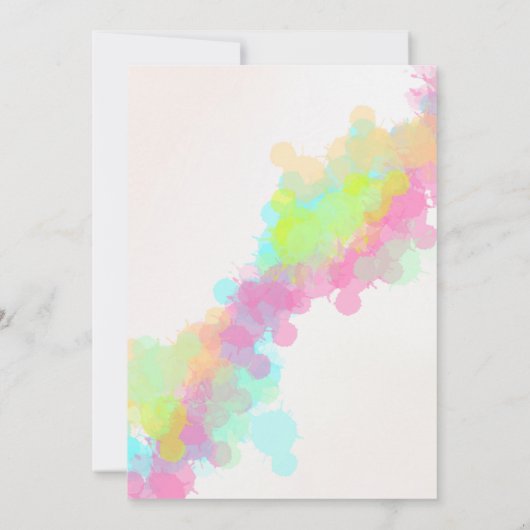 Waterverf Verf Verkleurde Verjaardag Kaart (Achterkant)