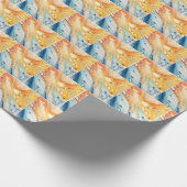 Waterverf verfbellen cadeaupapier (Hoek)