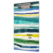 Waterverf verfde strepen notitieboek klembord (Links)