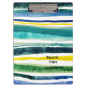 Waterverf verfde strepen notitieboek klembord (Voorkant)