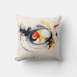 Waterverf verfdoodle kussen