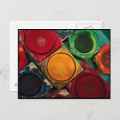 Waterverf verfdoos palet briefkaart (Voorkant / Achterkant)