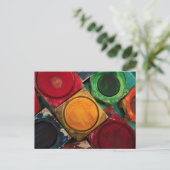 Waterverf verfdoos palet briefkaart (Staand voorkant)