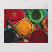 Waterverf verfdoos palet briefkaart (Voorkant)