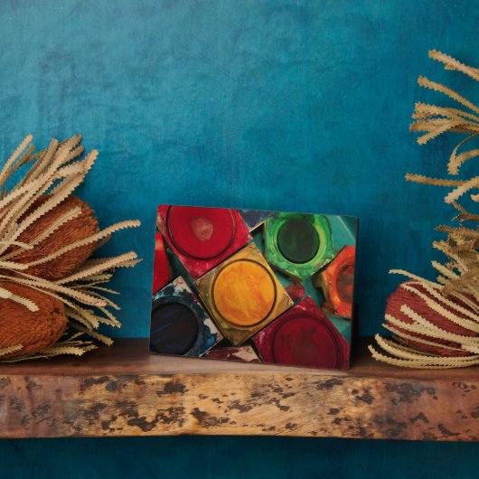 Waterverf verfdoos palet fotoplaat (Zijkant)