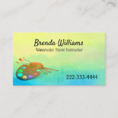 Waterverf verfinstructeur visitekaartje (Voorkant)