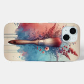 Waterverf verfkwast met bloemboeket Case-Mate iPhone case (Achterkant (horizontaal))