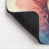 Waterverf verfkwast met bloemboeket muismat (Hoek)