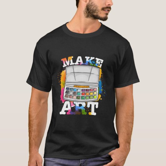 Waterverf verfkwast t-shirt (Voorkant)