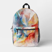 Waterverf verfpatroon bedrukte rugzak (Voorkant)