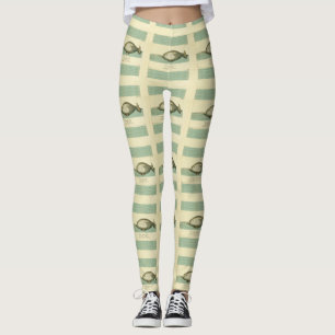Waterverf verfschilderen van Narwhal Antiek walvis Leggings