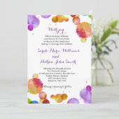 Waterverf verfspatten Huwelijksuitnodiging Kaart (Staand voorkant)