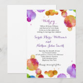 Waterverf verfspatten Huwelijksuitnodiging Kaart (Voorkant / Achterkant)