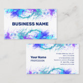 Waterverf verfsplash abstract visitekaartje (Voorkant / Achterkant)