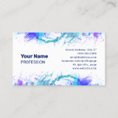 Waterverf verfsplash abstract visitekaartje (Achterkant)