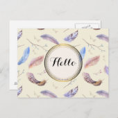 Waterverf Verfveren Verlaten en dakpannen Briefkaart (Voorkant / Achterkant)