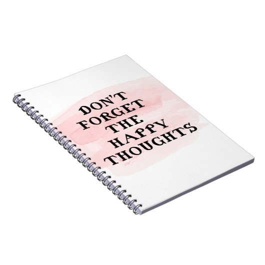  Waterverf Vergeet de blije gedachten niet Notitieboek (Rechterzijde)