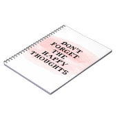  Waterverf Vergeet de blije gedachten niet Notitieboek (Linkerzijde)