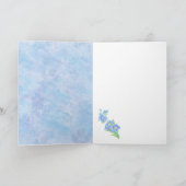 Waterverf Vergeet-me-niet bloem de Tekst van de Do Kaart (Binnen)