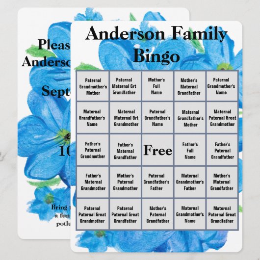 Waterverf vergeet-me-niet bloemen