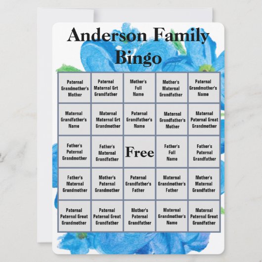 Waterverf vergeet-me-niet bloemen (Voorkant)