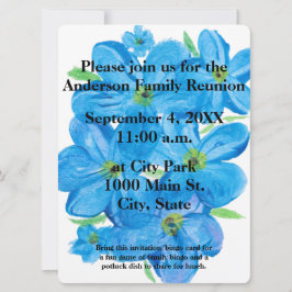 Waterverf vergeet-me-niet bloemen