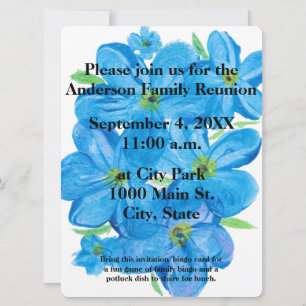 Waterverf vergeet-me-niet bloemen