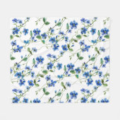 waterverf vergeet me niet fleece deken (Voorkant (Horizontaal))