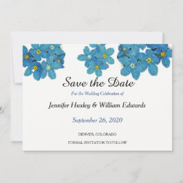 Waterverf Vergeet me niet Geen bloemen sparen de D Save The Date