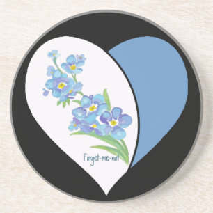 Waterverf Vergeet me niet Zandsteen Onderzetter