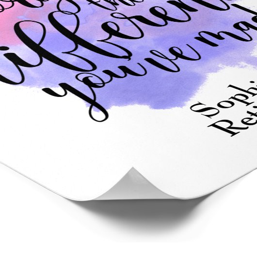 Waterverf vergeet nooit de differentiaalpensioneri poster (Hoek)