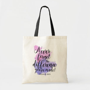 Waterverf vergeet nooit de differentiaalpensioneri tote bag